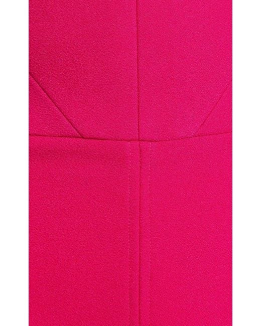 Roland Mouret Pink Cannock Stretch-crepe Midi Dress