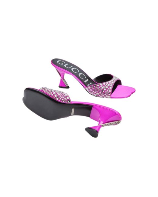 Gucci Pink Galactica Heeled Sandals