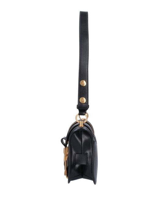 Balmain Black Blaze Leather Shoulder Bag