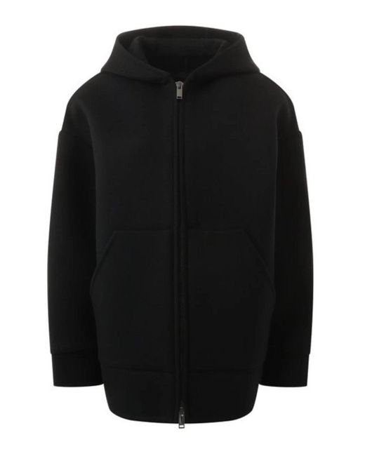 Valentino Black Zip-up Drop Shoulder Hoodie Jacket