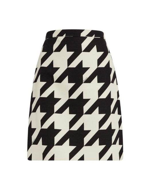 Gucci Black Houndstooth Mini Skirt