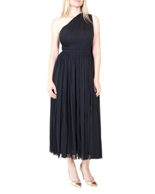 McQueen Black One-shoulder Evening Gown Fr 38 (us 8)