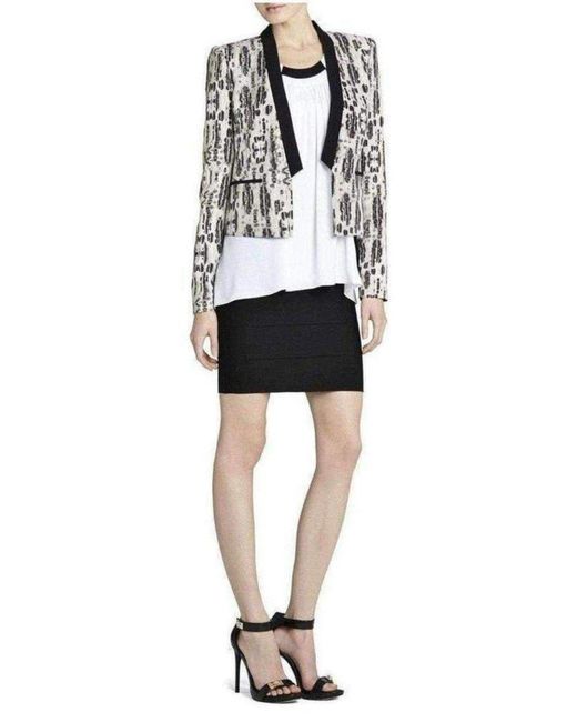 BCBGMAXAZRIA Black Guy Printed Jacket