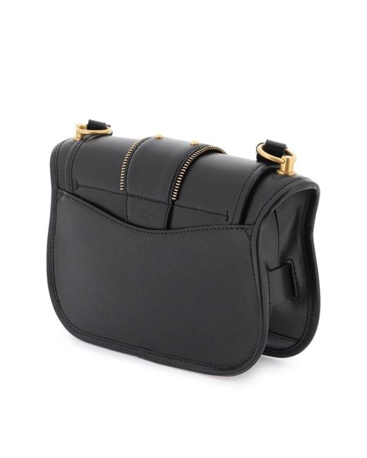 Balmain Black Blaze Leather Shoulder Bag