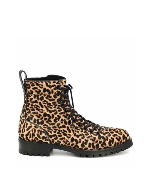 Jimmy Choo Brown Cruz Flat Calf-hair Ankle Boots