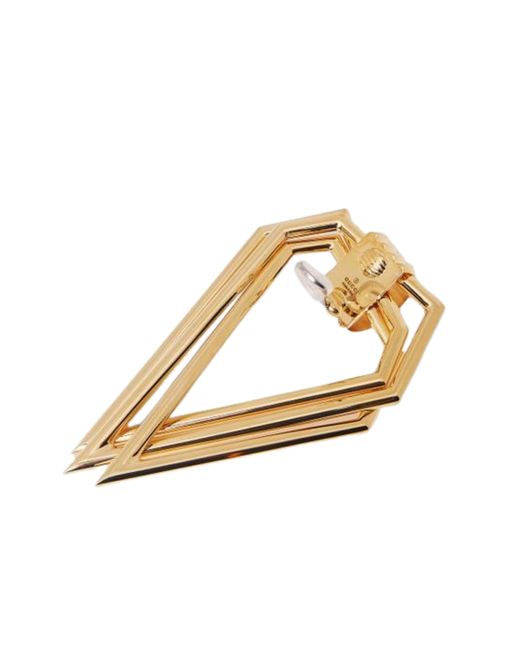 Gucci Metallic Stacked Triangle Clip-on Earrings