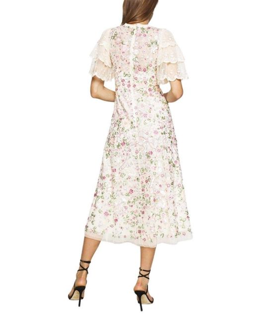 Needle & Thread Natural Odette Ballerina Midi Dress