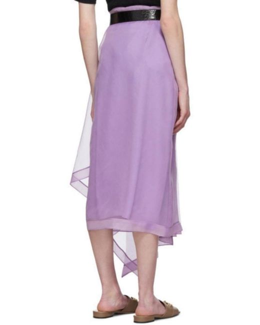 Gucci Purple Silk Organza Skirt