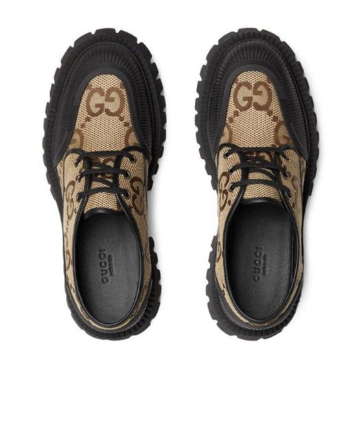 Gucci Brown Embossed GG Leather Slip-On Loafers s-l400.jpg main image 4