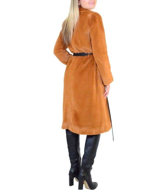 Cult Moda Orange Plush Trench Coat
