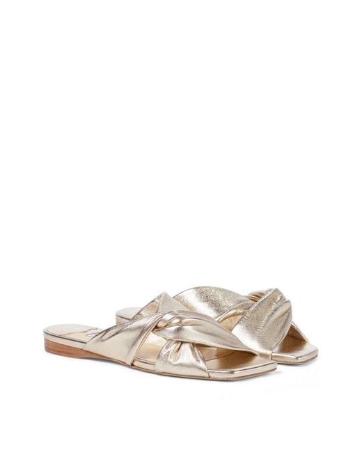 Jimmy Choo White Narisa Twist Slide Sandal