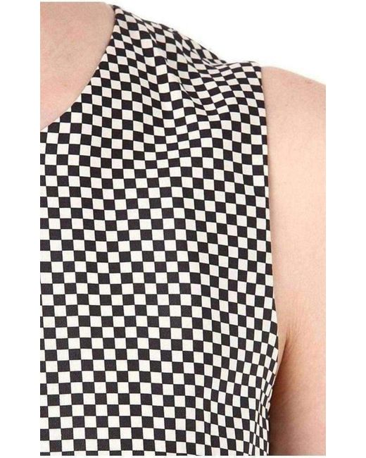 Dries Van Noten White Monochrome Silk Peplum Waist Dress