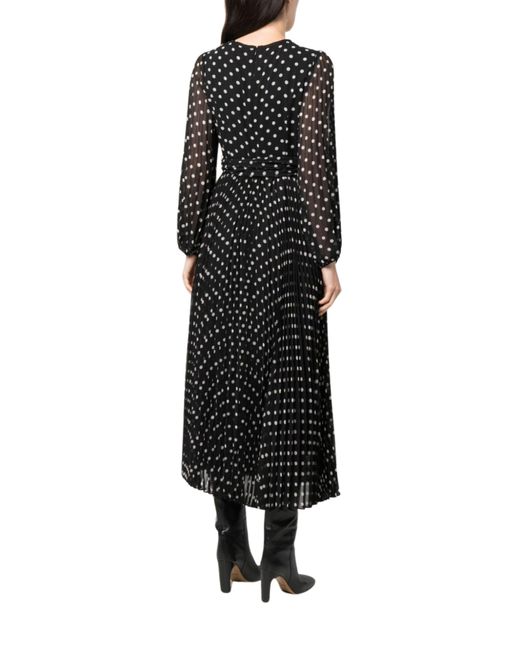 Zimmermann Black Polka Dot-print Pleated Dress