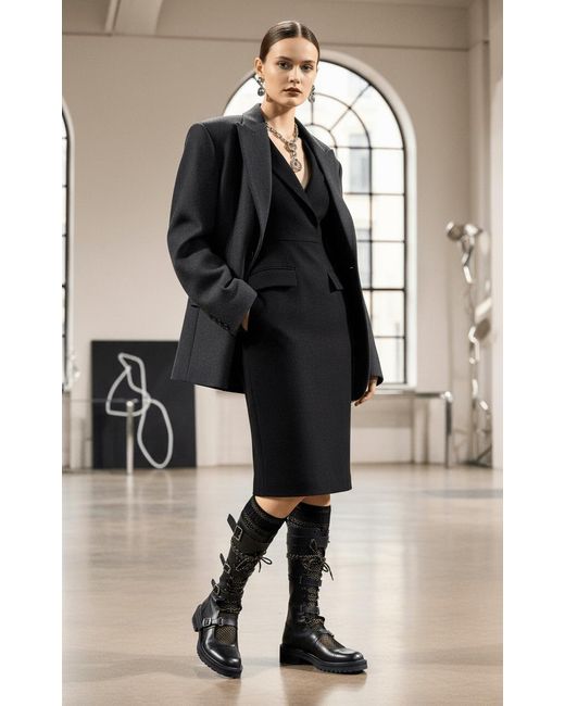 Dior Anger Black Technical Fabric Boots