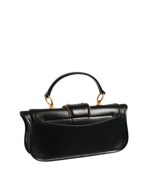Balmain Black Blaze Small Leather Shoulder Bag