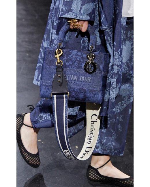 Dior Black Poeme Cotton Ankle-tie Ballerina Flats