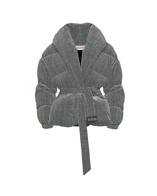 Alexandre Vauthier Gray Checked Stretch-wool Puffer Jacket