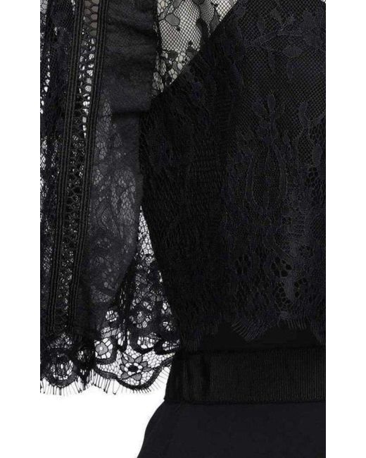 Self-Portrait Black Mason Cape Overlay Dress