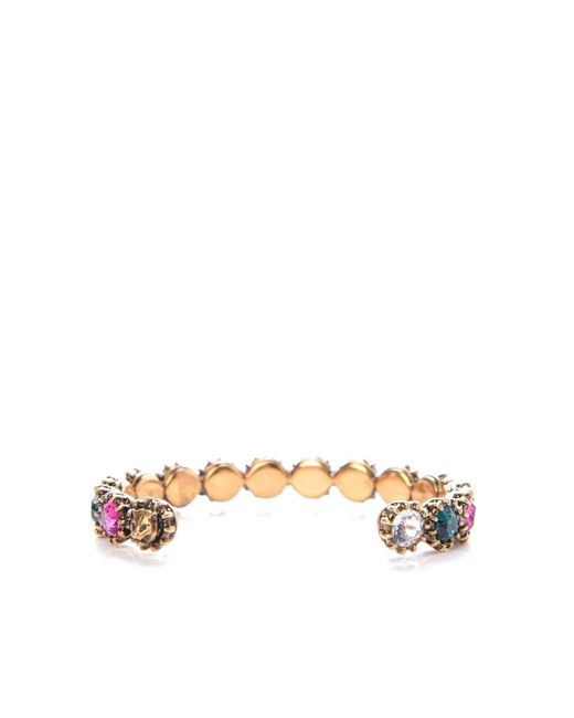 Gucci Metallic Metal Crystal Feline Cuff