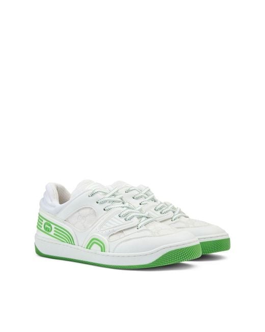 Gucci Green GG Supreme Basket Sneakers