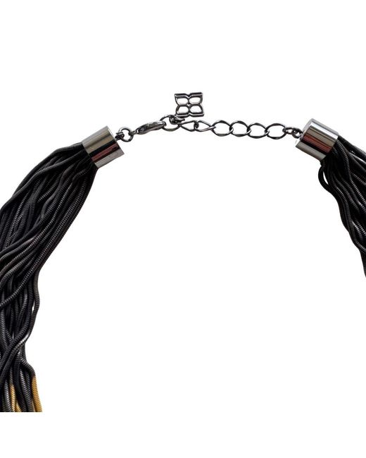 BCBGMAXAZRIA Metallic Two-tone Layered Chain Statement Necklace