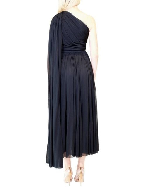 McQueen Black One-shoulder Evening Gown Fr 38 (us 8)