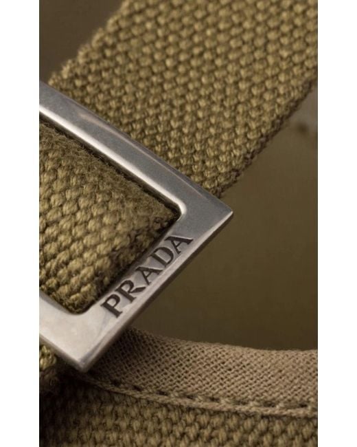 Prada Brown Pointed Slingback Olive Green Kitten Heel Pumps