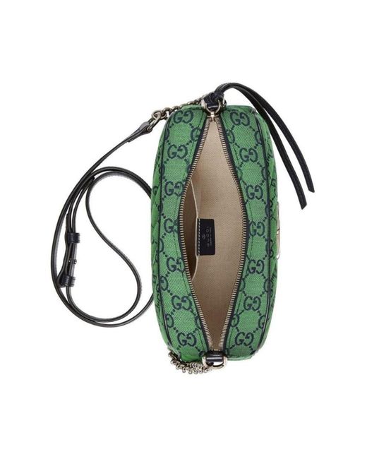 Gucci Green GG Marmont Quilted Crossbody Bag