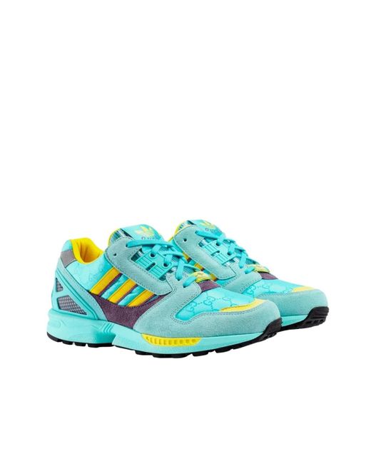 Gucci Blue Adidas Zx 8000 Two Tone Suede Sneakers