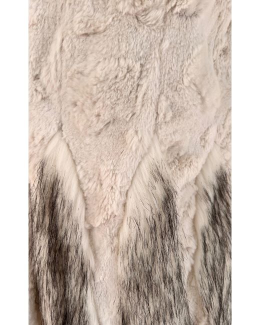 BCBGMAXAZRIA adler Faux Fur Vest in Brown Lyst UK