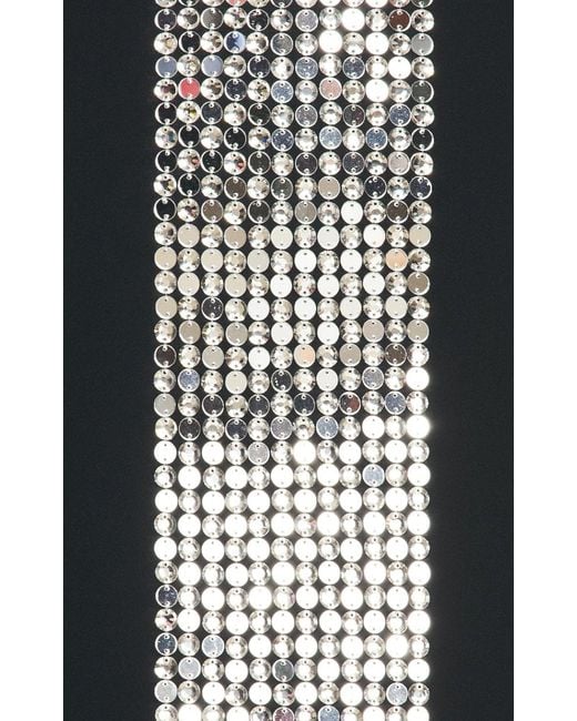 David Koma Black Crystal Embroidered Cami Mini Dress