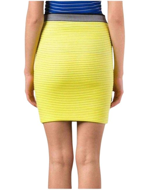 Alexander Wang Yellow Neon- Cycling Pencil Skirt