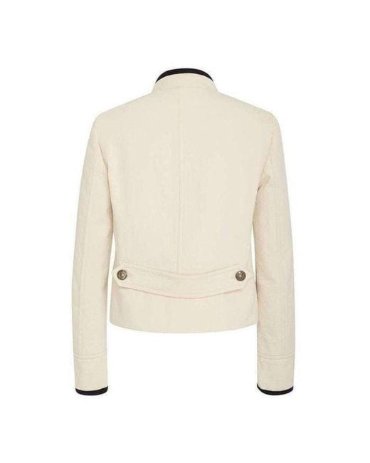 Philosophy Di Lorenzo Serafini White Natural Gabardine Military Jacket