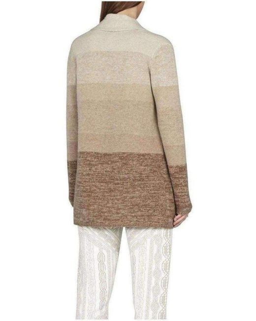 BCBGMAXAZRIA Natural Cashmere Ginata Ombre Shawl Collar Cashmere Blend
