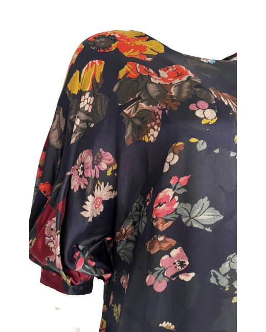 Dries Van Noten Black Copy Of Floral Print Dress