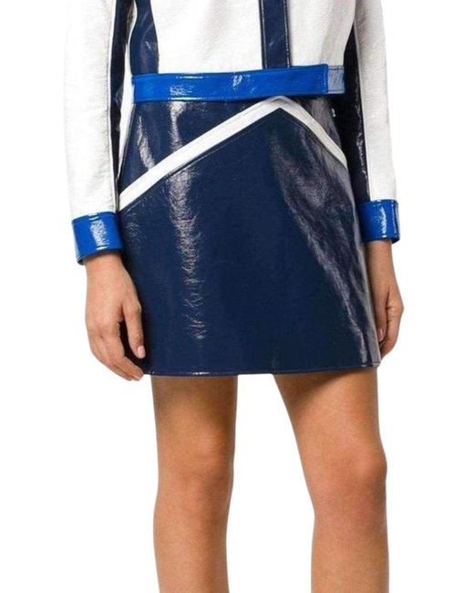 Courreges Blue Rangers Vinyl Mini Skirt