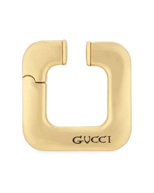 Gucci Metallic Logo-engraved Earring