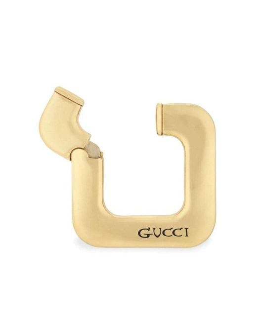 Gucci Metallic Logo-engraved Earring