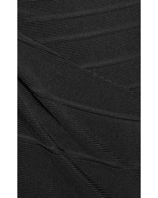 Hervé Léger Black Mariana Lattice Trimmed Bandage Gown
