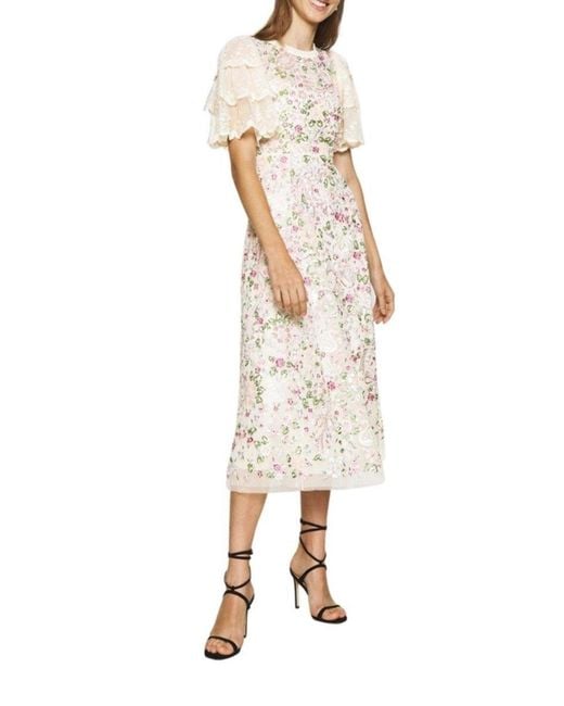 Needle & Thread Natural Odette Ballerina Midi Dress
