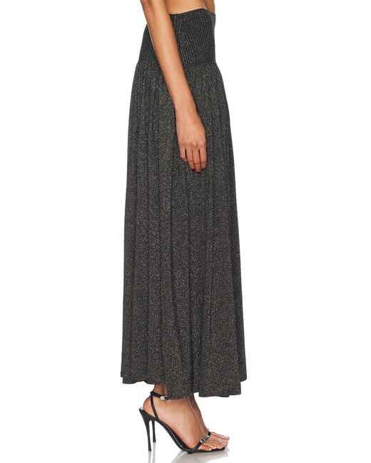 Zimmermann Black Crush Metallic Flare Skirt