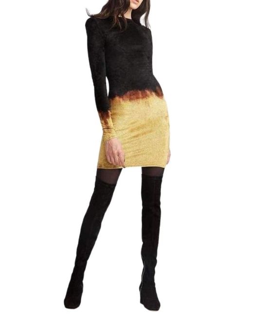 Balmain Black Velvet Fire Dress