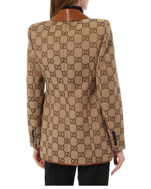 Gucci Brown The Hacker Project Maxi GG Hourglass Jacket