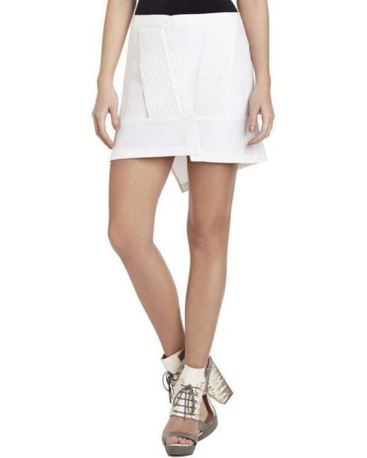 BCBGMAXAZRIA White Runway Elita Mini Skirt