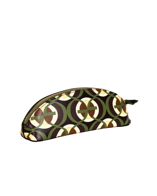 Gucci Black Calfskin GG Cascade Demetra Makeup Bag