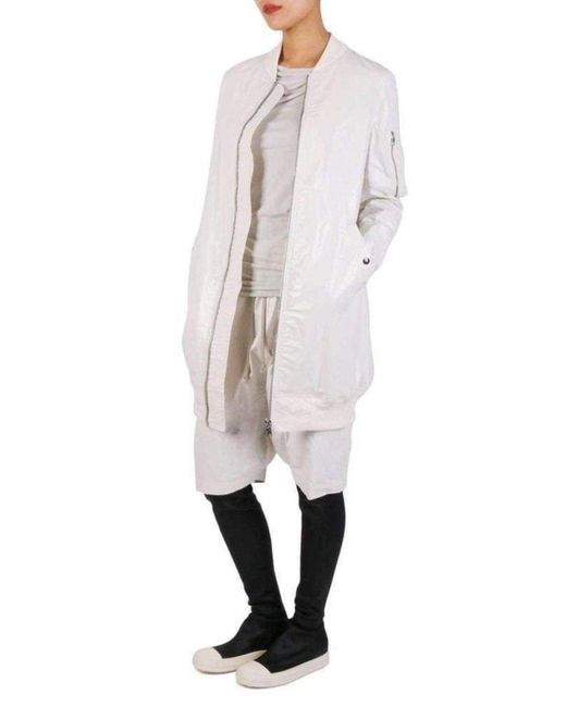 Rick Owens Gray Jumbo Bomber Jacket