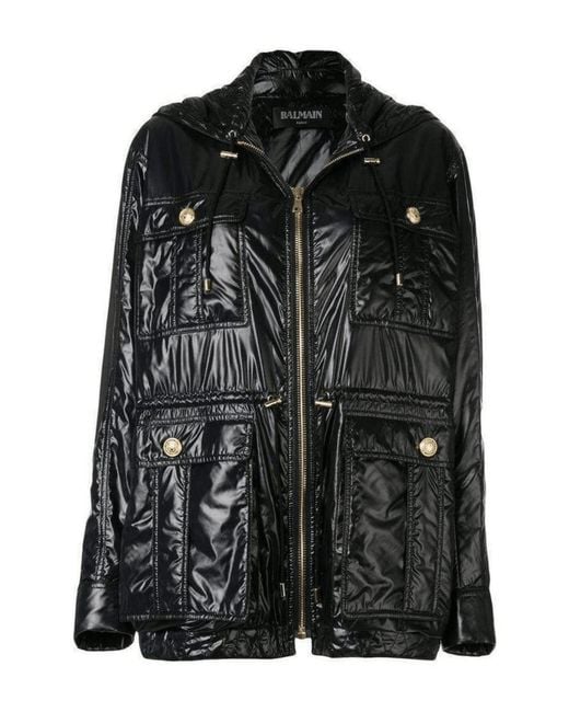 Balmain Black Multi-pocket Parka Jacket Fr 40 (us 10)