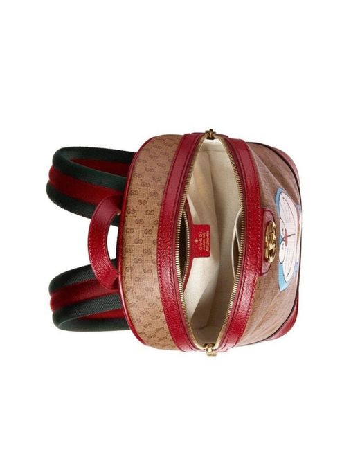 Gucci Pink Natural Doraemon X Small Backpack