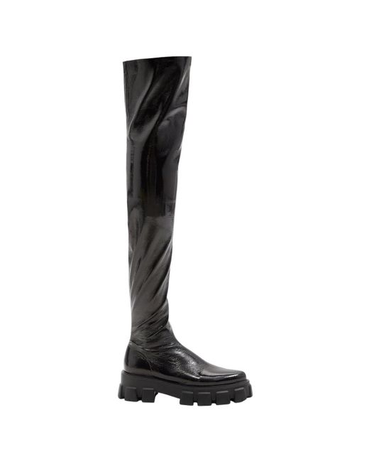 monolith patent leather booties