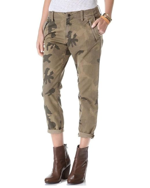 Joe's Jeans Natural Camo Straight Leg Ankle Trousers